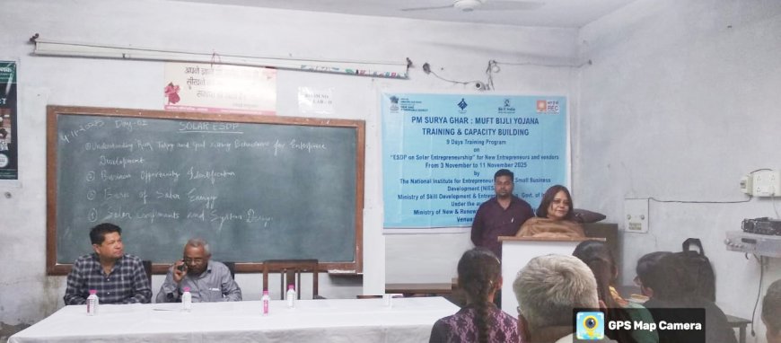 सौर ऊर्जा प्रशिक्षण से युवाओं को मिलेगा रोजगार : डॉ. पूनम सिन्हा