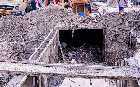 पीएनसी पर नाला निर्माण में लापरवाही बरतने का आरोप 